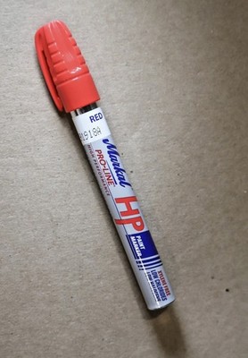 Box Of 12 96962 Markal RED Pro-Line HP Paint Markers Metal/Plastic/Rubber/Glass