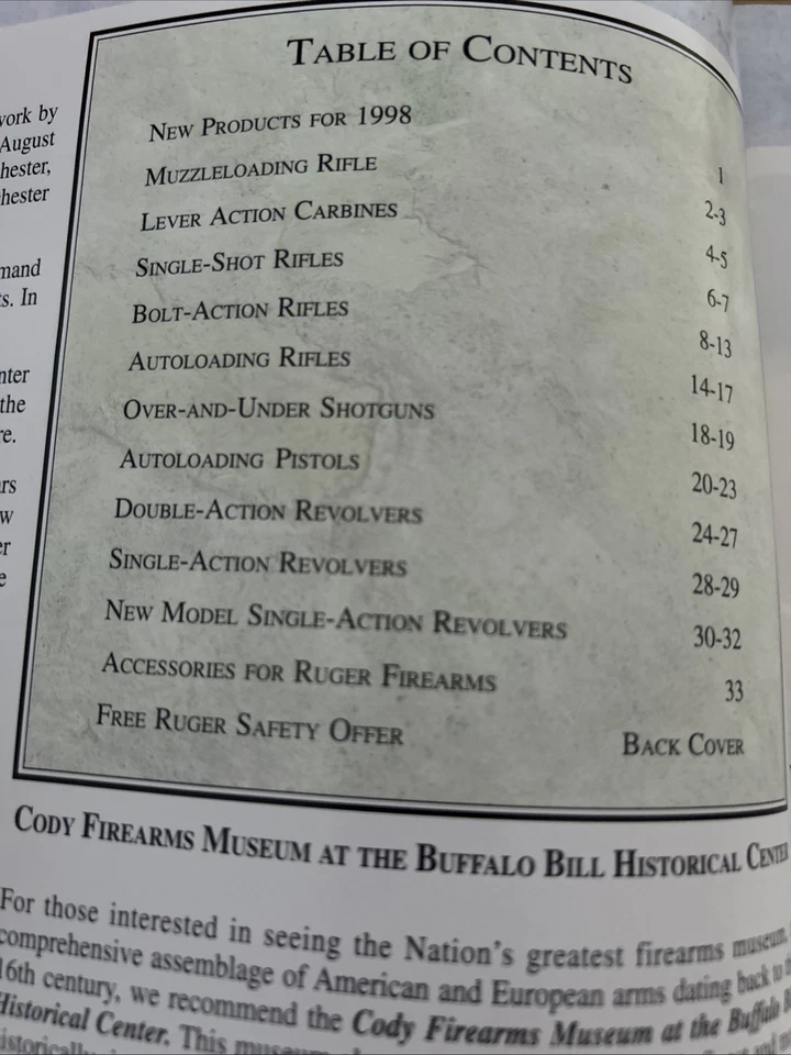 1998 RUGER FINE FIREARMS CATALOG - Image 2 of 3