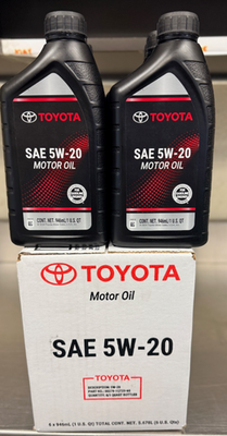 #ad LEXUS TOYOTA MOTOR OIL 5W 20 MOTOR OIL CASE OF 6 00279 1QT20 6S $36.00