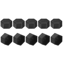 10Pcs Hex Nut Cover M8x13x9mm Plastic Nut Protection Cap Black