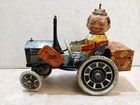 1930's LOUIS MARX CRAZY CAR JOY RIDER TIN WIND UP CAR - WORKS