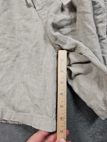 Zara Shorts 7" Mens Medium (27) Linen Chino Khaki Drawstring Flat Front - Picture 7 of 8