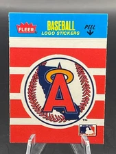 1986 FLEER MINI - CALIFORNIA ANGELS TEAM STICKER  (STRIPES)