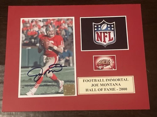 Joe Montana Autographed Signed 5x7 Photo In A 8x10 Matt,  COA . HOF