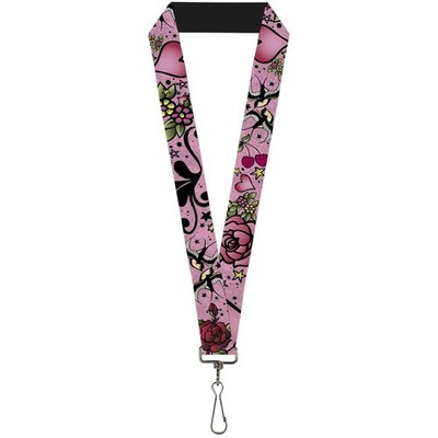 Buckle-Down Lanyard-1.0''-Mom & Dad C/u Pink W/Sparrows 22'' x 1'' Mult (US IMPORT)