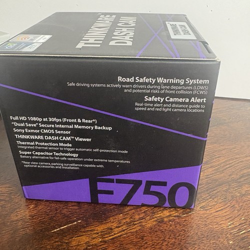THINKWARE DASH CAM F750 FHD 1080p Delantera y Trasera 2CH Caja Negra Nunca Abierta/Sellada - Imagen 9 de 11