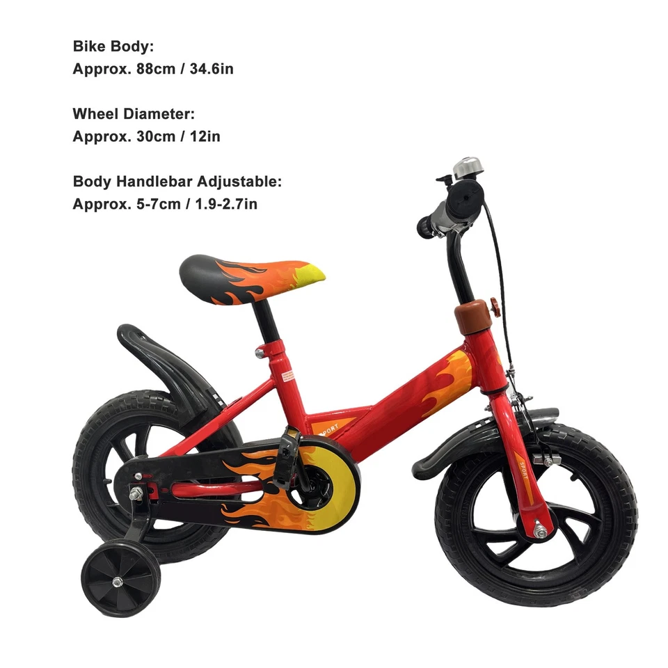 Kinderfahrrad 12 Zoll Schaumrad High Carbon Stahlrahmen Sport Fahrrad BL - Bild 4 von 4