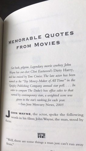 Quotable John Wayne : The Grit and Wisdom of an American Icon (2007, Hardcover) - Picture 4 of 6
