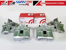 FOR HONDA CIVIC FN2 TYPE R FRONT REAR OEM HONDA BRAKE CALIPERS BREMBO PADS SET