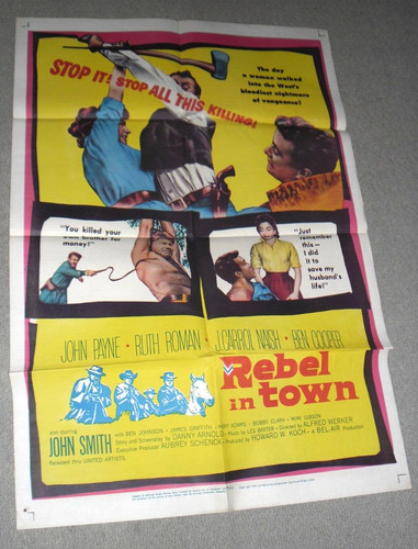 Rebel in Town Original 1sh Movie Poster