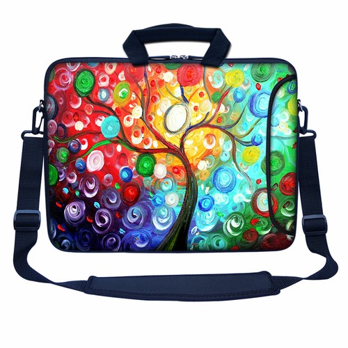 17.3" 17" Neoprene Laptop Bag Sleeve with Pocket Shoulder Strap Handle 3128