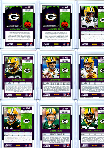2024 Score A Treat Green Bay Packers Team Set 10 Base Cards Green Bat Border - Picture 3 of 4