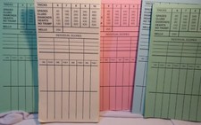 Bridge Score Tablet Large 8 X 4.5 inches Spades Clubs Diamonds Hearts No Trump