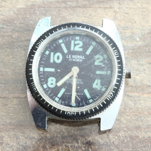 Montre Plongée Vintage PIROFA Automatique Homme - Années 70, Boîtier Acier, Bracelet Nylon Noir