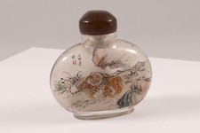 China Riechfl&auml;schchen snuff bottle Glas Innenmalerei Hinterglasmalerei L&ouml;we