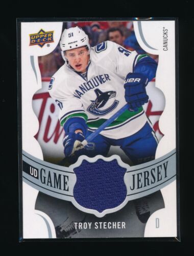 TROY STECHER 2018-19 UPPER DECK GAME JERSEY *VANCOUVER CANUCKS* - Picture 1 of 1