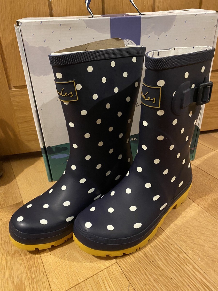 French Navy Spot Joules Low Wellies Short Wellies Joules Sales