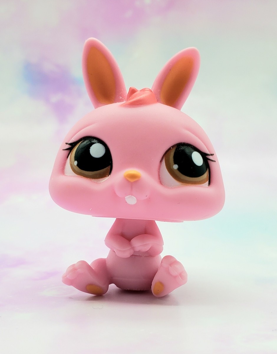 レア!!littlest petshop（リトルペットショップ）プチブライス Littlest Pet Shop Authentic # 1770 Pink Sitting Dwarf Rabbit