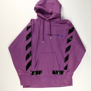off white champion purple hoodie