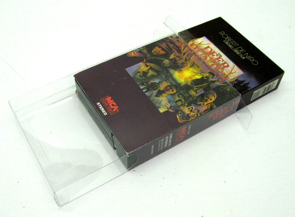 25x STANDARD VHS MOVIE (SIZE A) CLEAR PLASTIC PROTECTIVE BOX PROTECTORS SLEEVE Foto 3 de 4