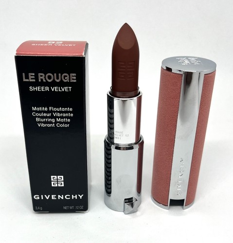 Givenchy Le Rouge Sheer Velvet Lipstick Blurring Matte Shade 52 3.4g New In Box