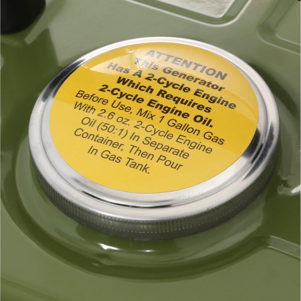 Electric-Powered 1000 Watt 2-Cycle Generator Overload Protection 120V 7.5 Amp