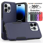 For iPhone 16 15 14 13 12 11 Pro Max XR XS Shockproof Case Defender Cover Matte