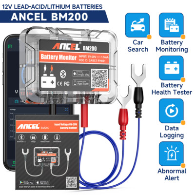  12V Lead-acid/lithium Battery Monitoring  Tester Cranking Charging Voltage Test