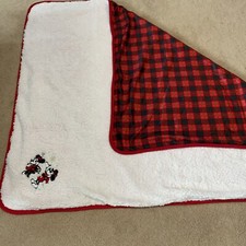 Disney Fleece Throw 48X58” Mickey And Minny Two Layer Cotton 