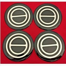 4pcs.1980-1996 FORD F150 BRONCO VAN Center Caps BLACK EMBLEM STICKERS LOGOS
