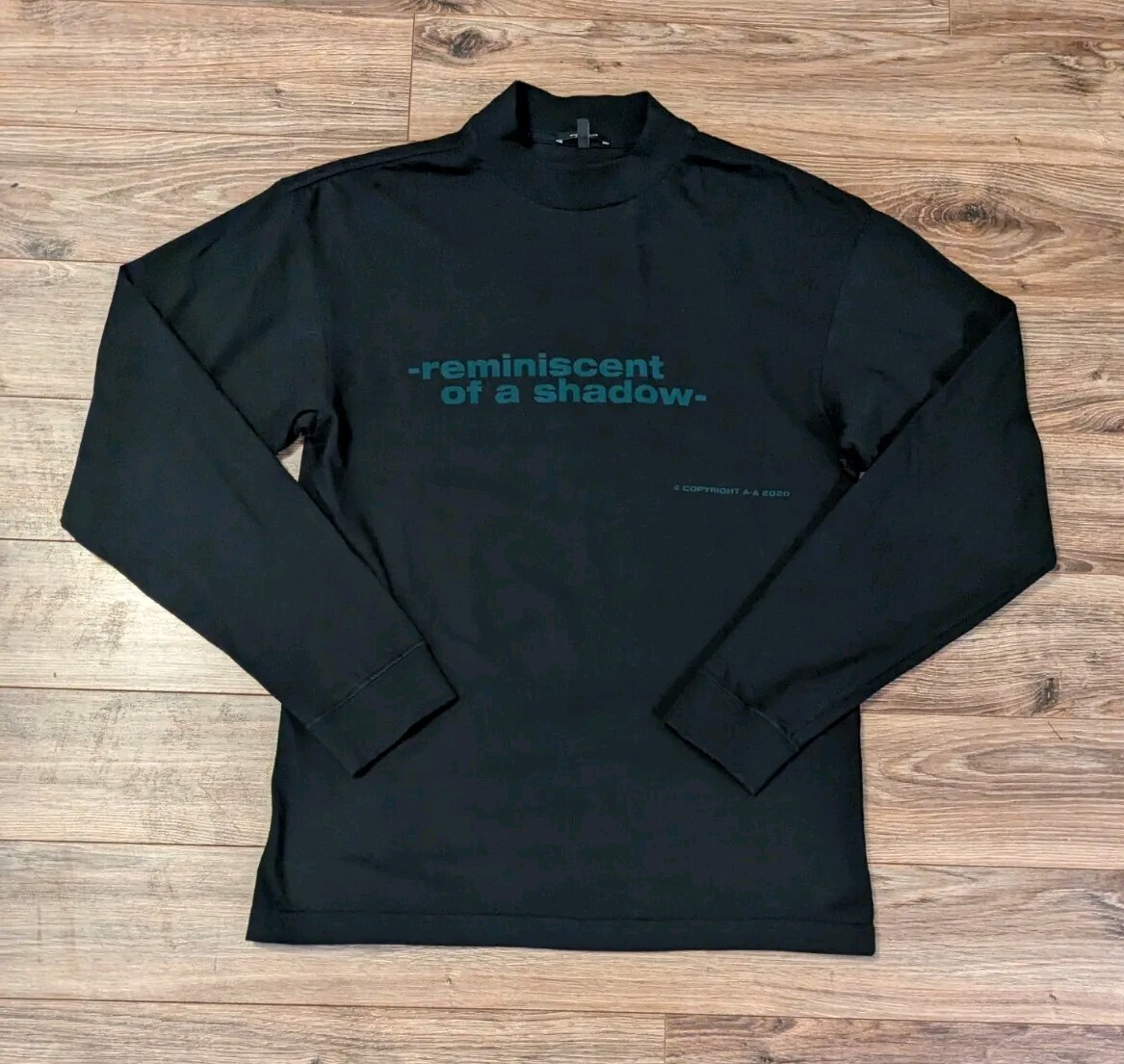 Artica-Arbox T-Shirt Mens Reminiscent Of A Shadow LS Made In Italy Mock Neck M