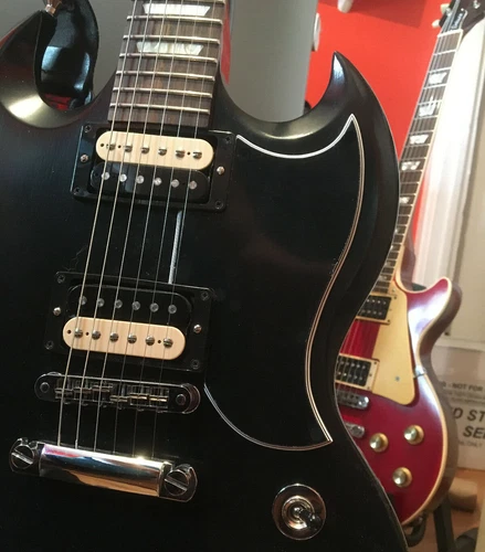 5 Ply Black/White Pickguard for Gibson SGJ SGM 60's 70's Tribute No Screw Holes