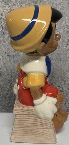 Vintage große Pinocchio Porzellan Figur Künstler signiert 9,5" - Bild 3 von 8