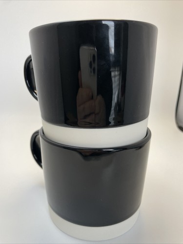 2x Starbucks Black Ceramic Mug (2022) 12fl.oz Coffee Drink Tea Espresso - Picture 3 of 6