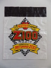 Z100 Radio Morning Zoo Plastic Bag 14.5" x 18.5"  Promo NYC 1986 VTG HTF RARE
