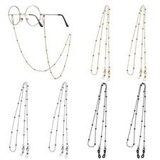 6Pcs Glasses Strap Beaded Eyeglass Chains Women Eyewear Retainer Chain Necklaces