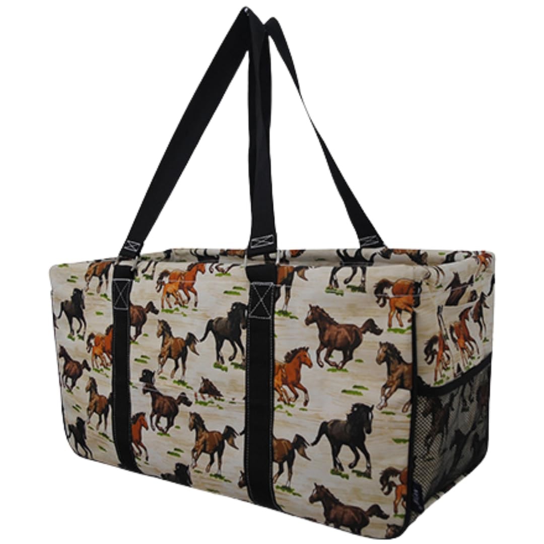 Extra Large Utility Tote Reusable Grocery Organizing Bag Oversized Collapsibl...