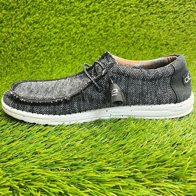 Hey Dude Wally Sox Mens Size 9 Gray White Casual Walking 
