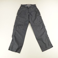 Vintage Kikwear Pants Mens 34x32 Gray Space Invaders Cargo Baggy Wide Leg 90s