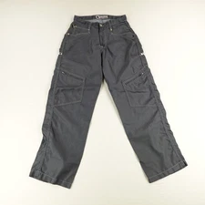 Vintage Kikwear Pants Mens 34x32 Gray Space Invaders Cargo Baggy Wide Leg 90s