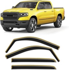 in-Channel Window Rain Guards 2019-2026 Dodge Ram 1500 Crew Cab New Body Style