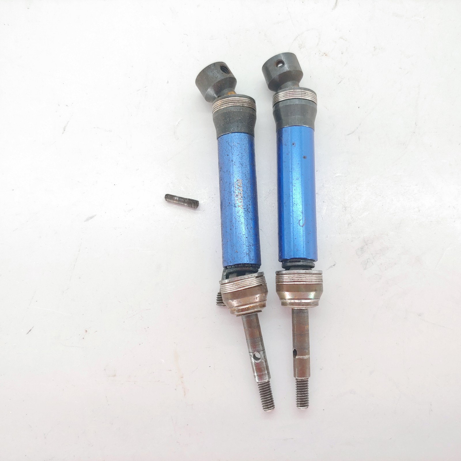 2x Integy Blue Metal Driveshafts for Traxxas Slash 4x4 Rear