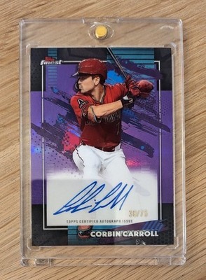 2026 Topps Finest Corbin Carroll Purple Refractor Auto /75 #FA-CCA Dbacks AUTO