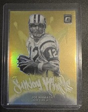 2025 Panini Donruss Optic SUNDAY KINGS GOLD - Joe Namath jets #5/10 Case Hit