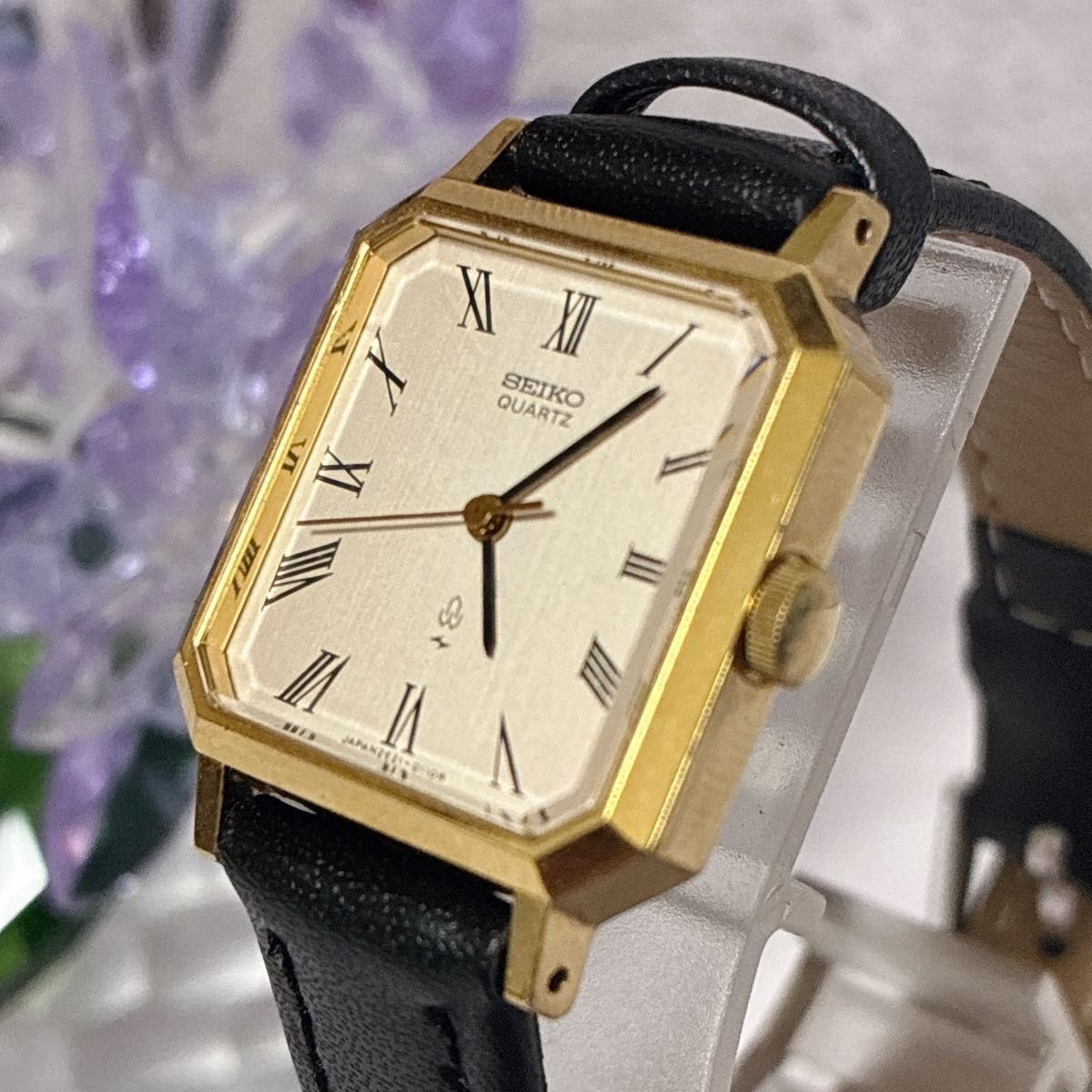 SEIKO Chario Tank wristwatch square vintage t341