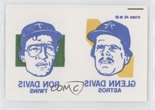 1986 Topps Tattoos Chris Brown Burt Hooton Ron Davis Glenn Davis 0os7