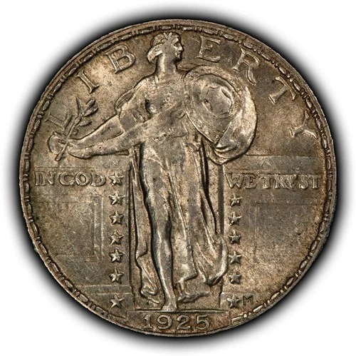 1925 25c Standing Liberty Silver Quarter - AU/UNC - SKU-B5555