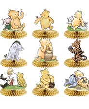 9 pc Winnie The Pooh Table Stand Up Decor Party Theme decoration supplies.
