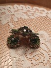 Vintage Judy Lee demi-parure Multi-tiered Emerald Brooch & Clip Earrings — photo 8