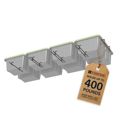 Overhead Tote Loft Bin Rail System - Garage Ceiling Bin Rack for Garage Stora...